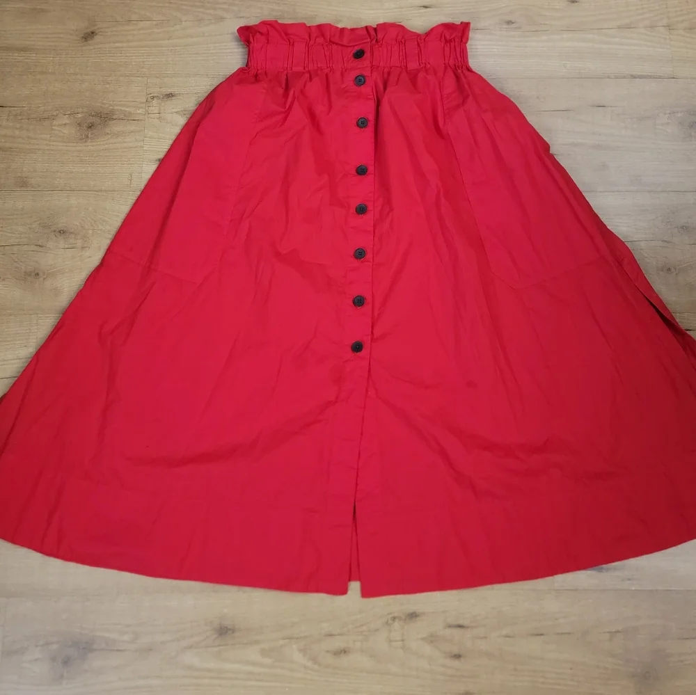 EVERLANE The Easy Button-Front Skirt - Picture 6 of 12